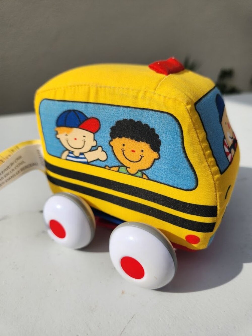 Melissa & Doug K's Kids Pull Back School Bus Soft Baby Toy Toddler Plush soft-b
